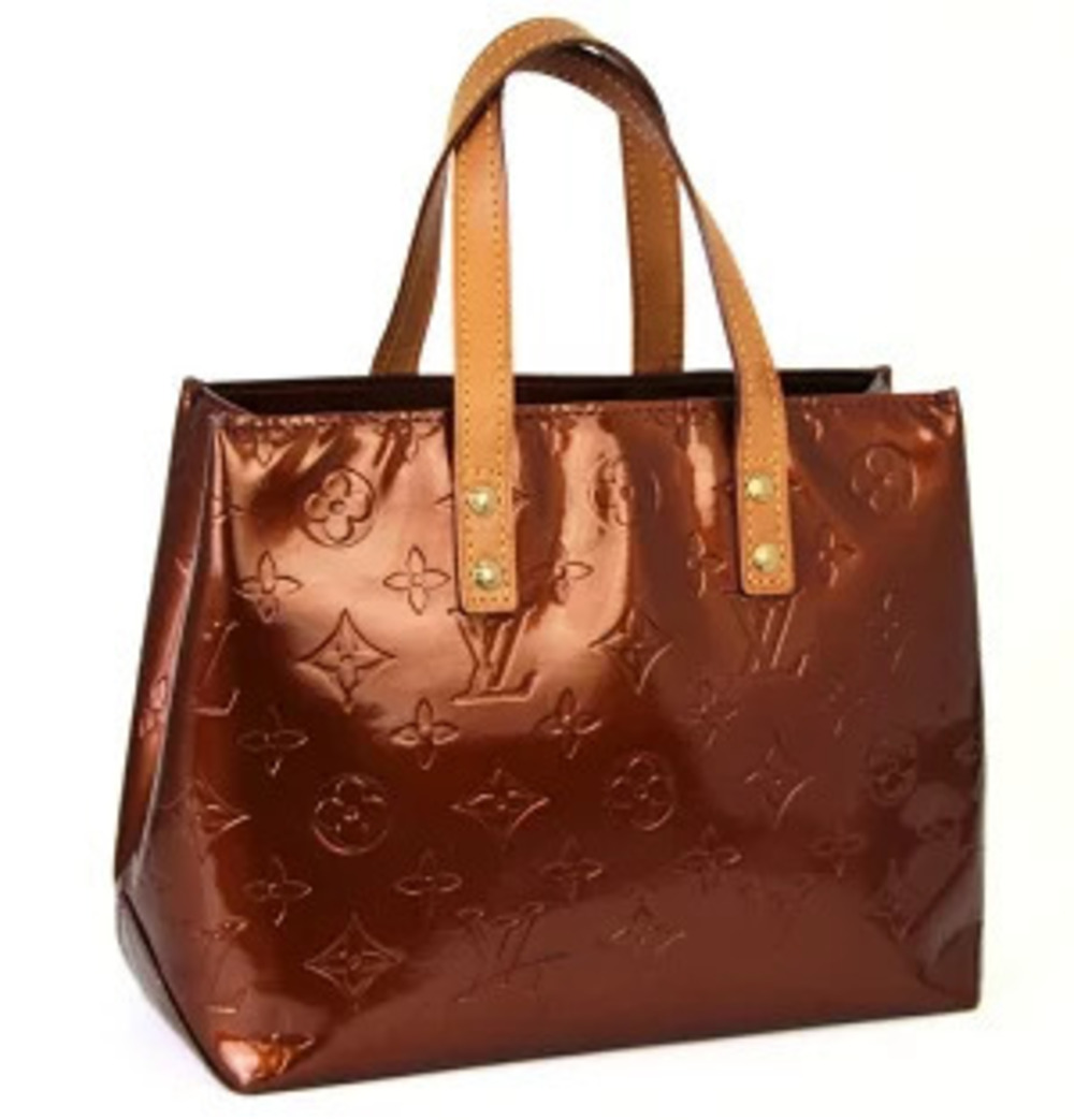 Louis Vuitton Brown Lead Bag Bronze Vernis Tote Handbag Brown